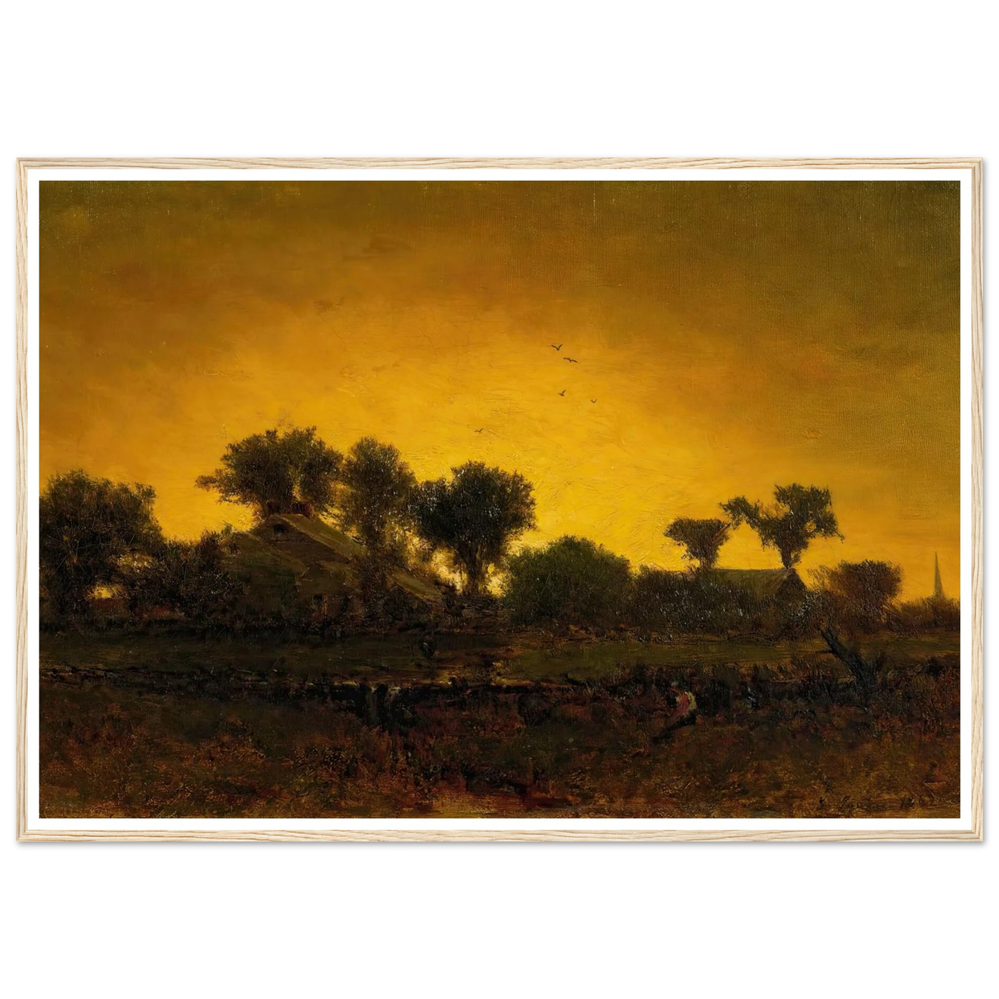 Light Triumphant (1862) Art Print | George Inness - Framed Poster - 30x40 cm / 12x16″ - Black frame