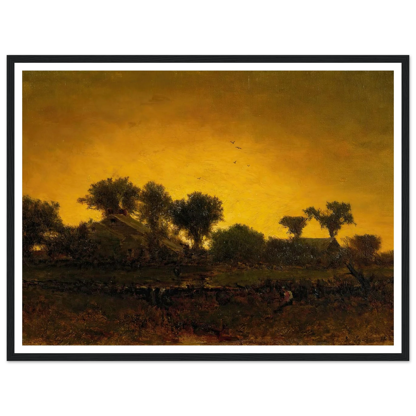 Light Triumphant (1862) Art Print | George Inness - Framed Poster - 30x40 cm / 12x16″ - Black frame