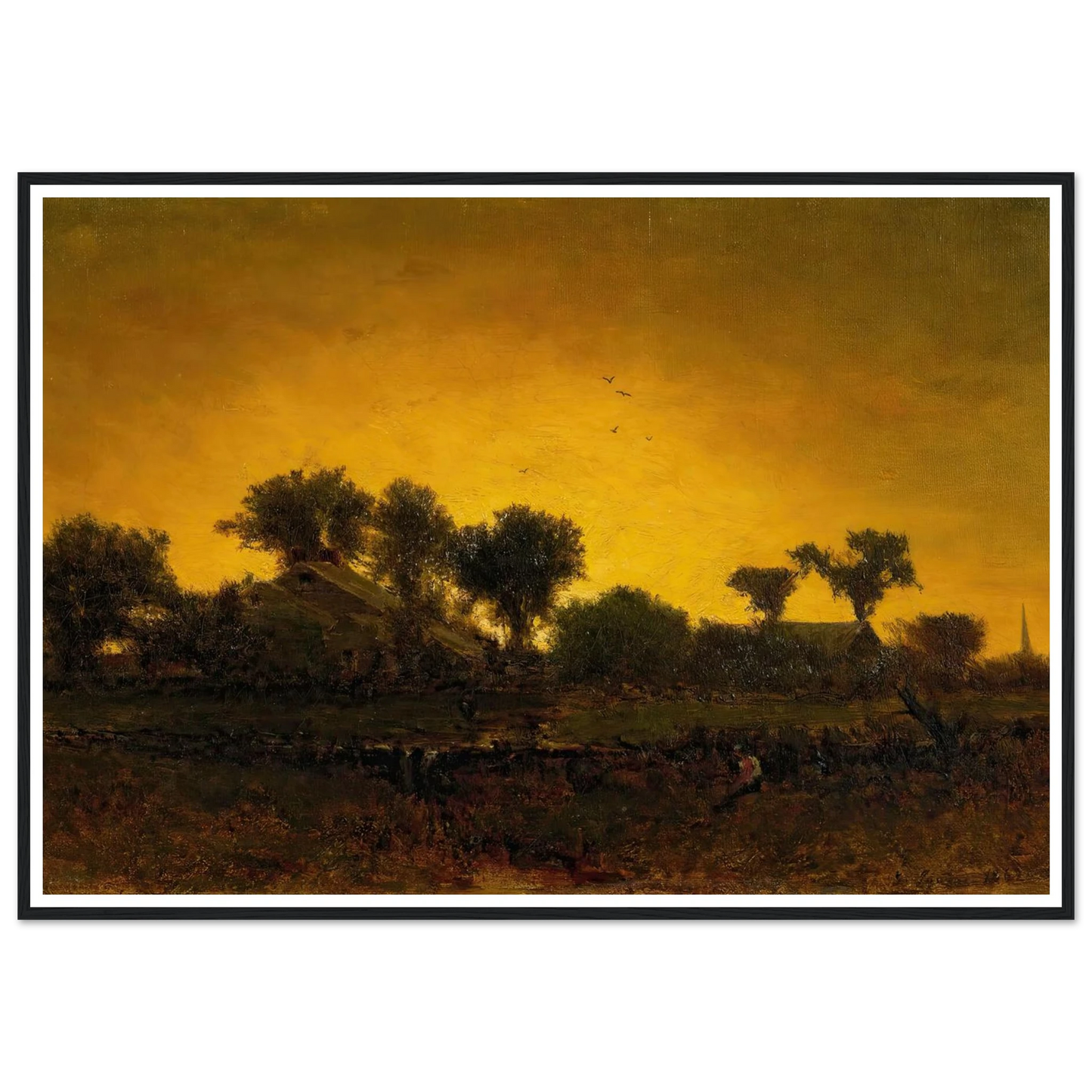 Light Triumphant (1862) Art Print | George Inness - Framed Poster - 30x40 cm / 12x16″ - Black frame