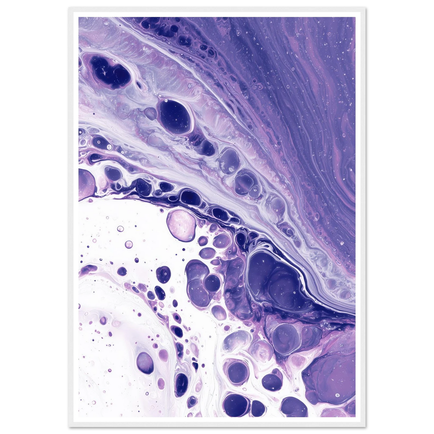 Lila Fracture - Framed Poster - 30x40 cm / 12x16″ - Black frame