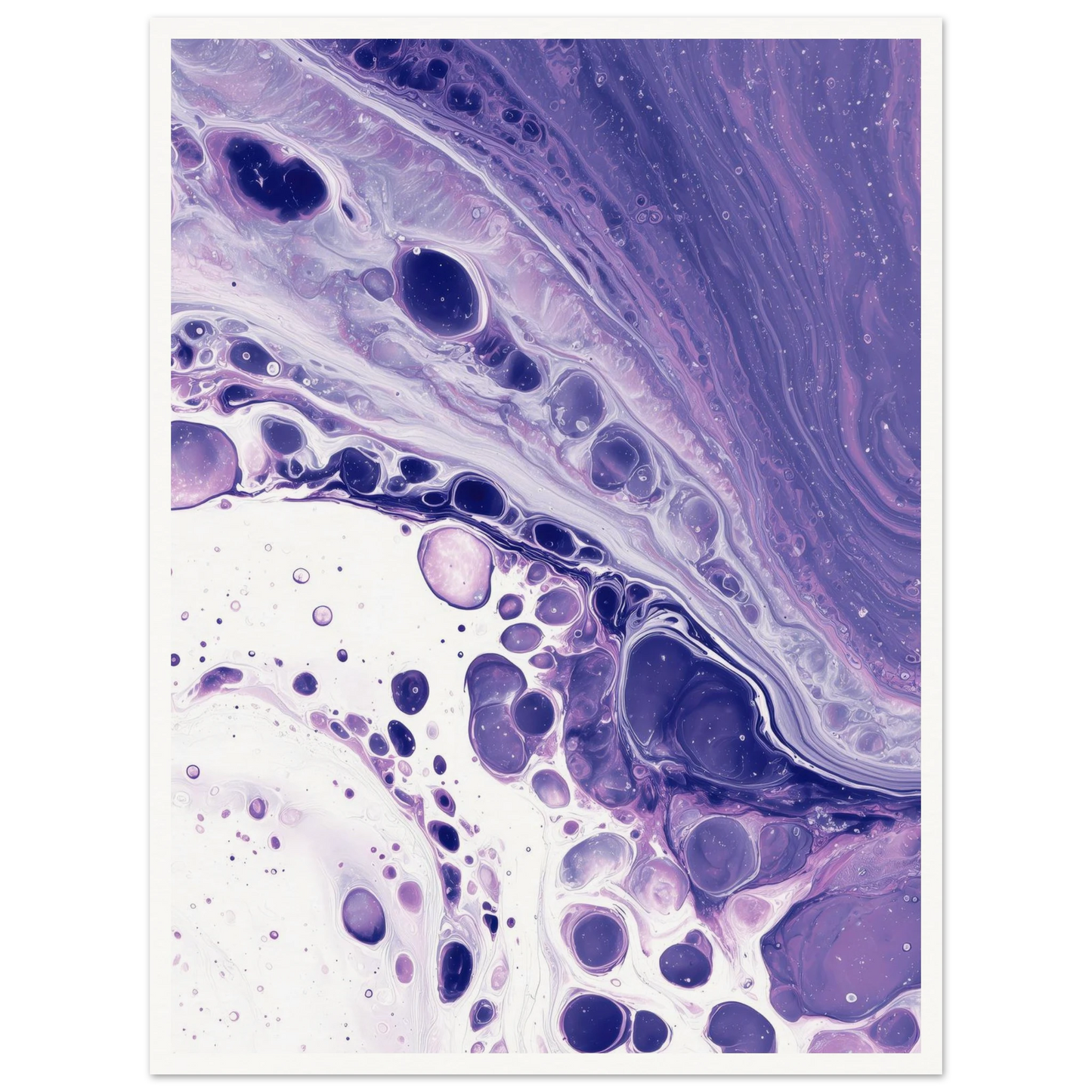 Lila Fracture - Framed Poster - 30x40 cm / 12x16″ - Black frame