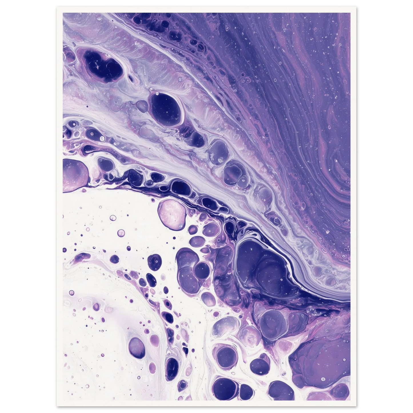 Lila Fracture - Framed Poster - 30x40 cm / 12x16″ - Black frame