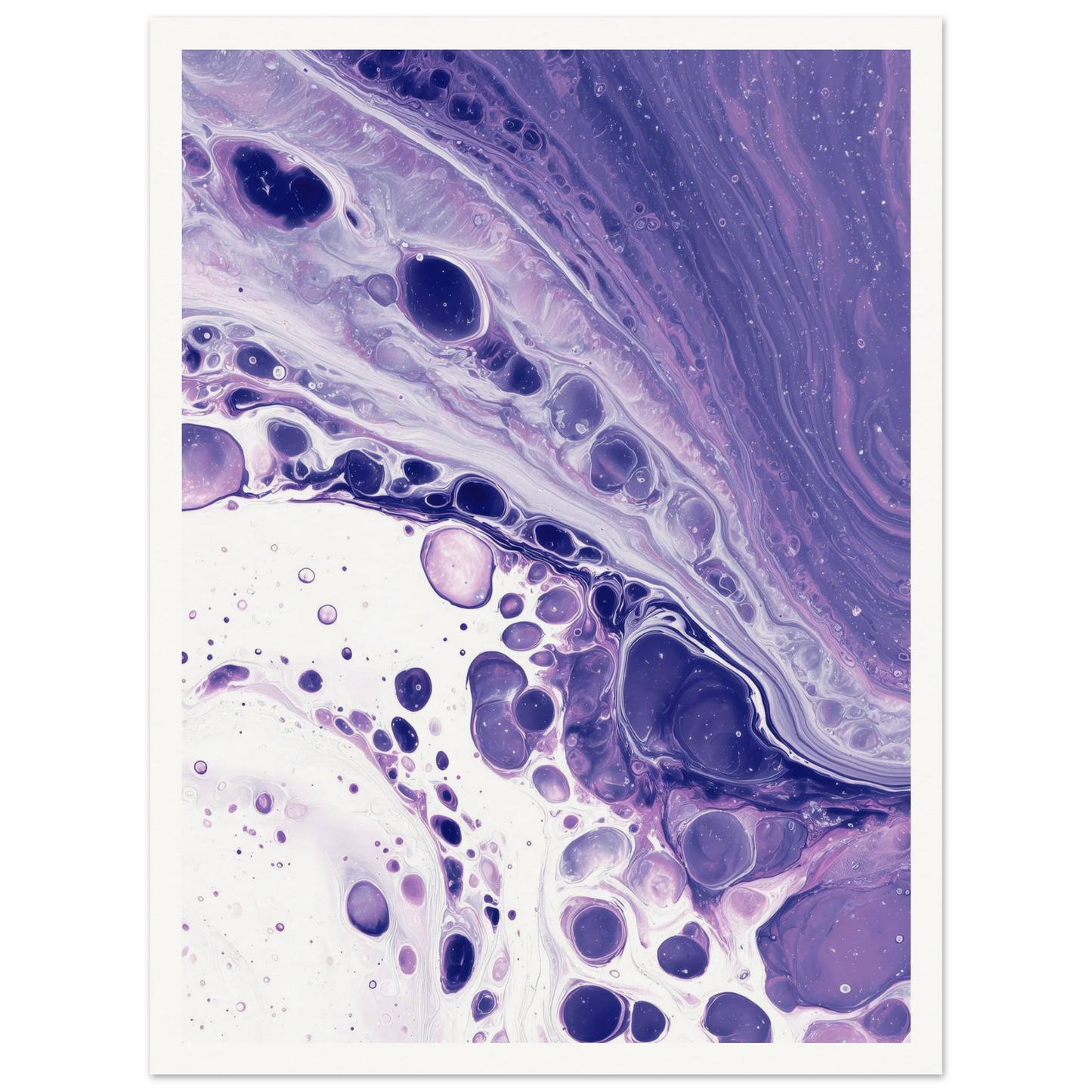 Lila Fracture - Framed Poster - 30x40 cm / 12x16″ - Black frame