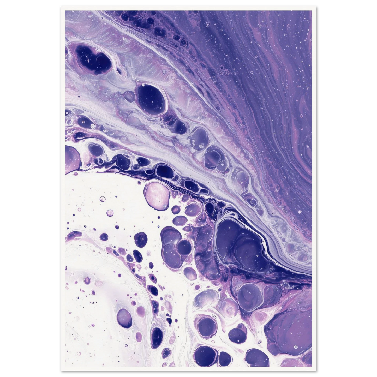 Lila Fracture - Framed Poster - 30x40 cm / 12x16″ - Black frame