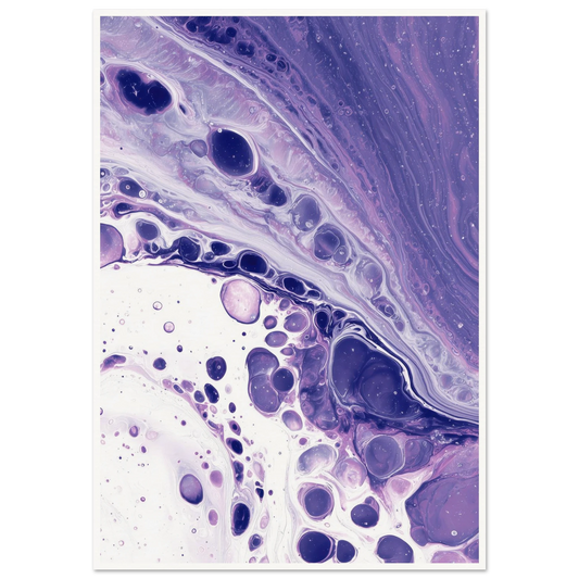 Lila Fracture - Framed Poster - 30x40 cm / 12x16″ - Black frame