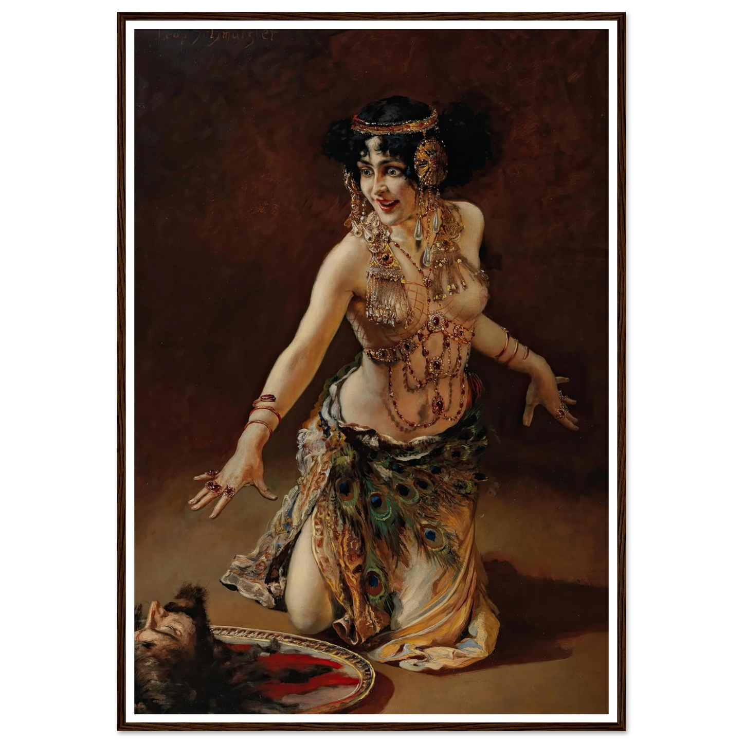 Lili Marberg as Salome (c. 1905) Art Print | Leopold Schmutzler - Framed Poster - 30x40 cm / 12x16″ - Black frame