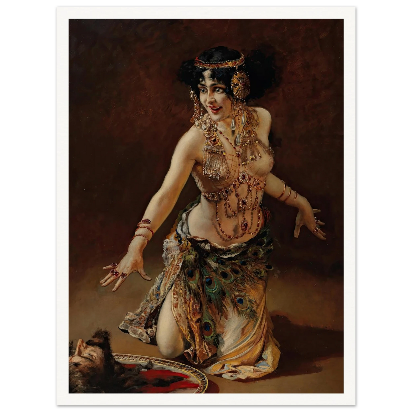 Lili Marberg as Salome (c. 1905) Art Print | Leopold Schmutzler - Framed Poster - 30x40 cm / 12x16″ - Black frame