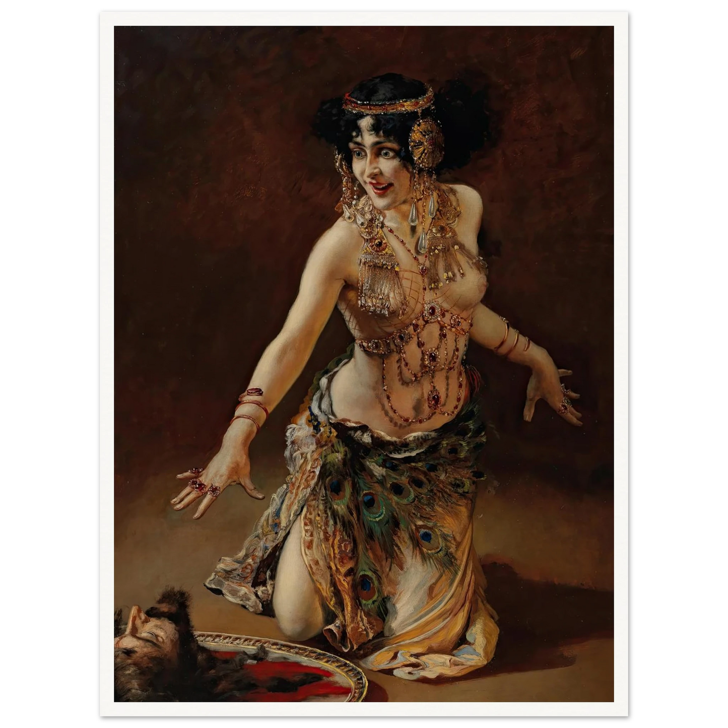 Lili Marberg as Salome (c. 1905) Art Print | Leopold Schmutzler - Framed Poster - 30x40 cm / 12x16″ - Black frame