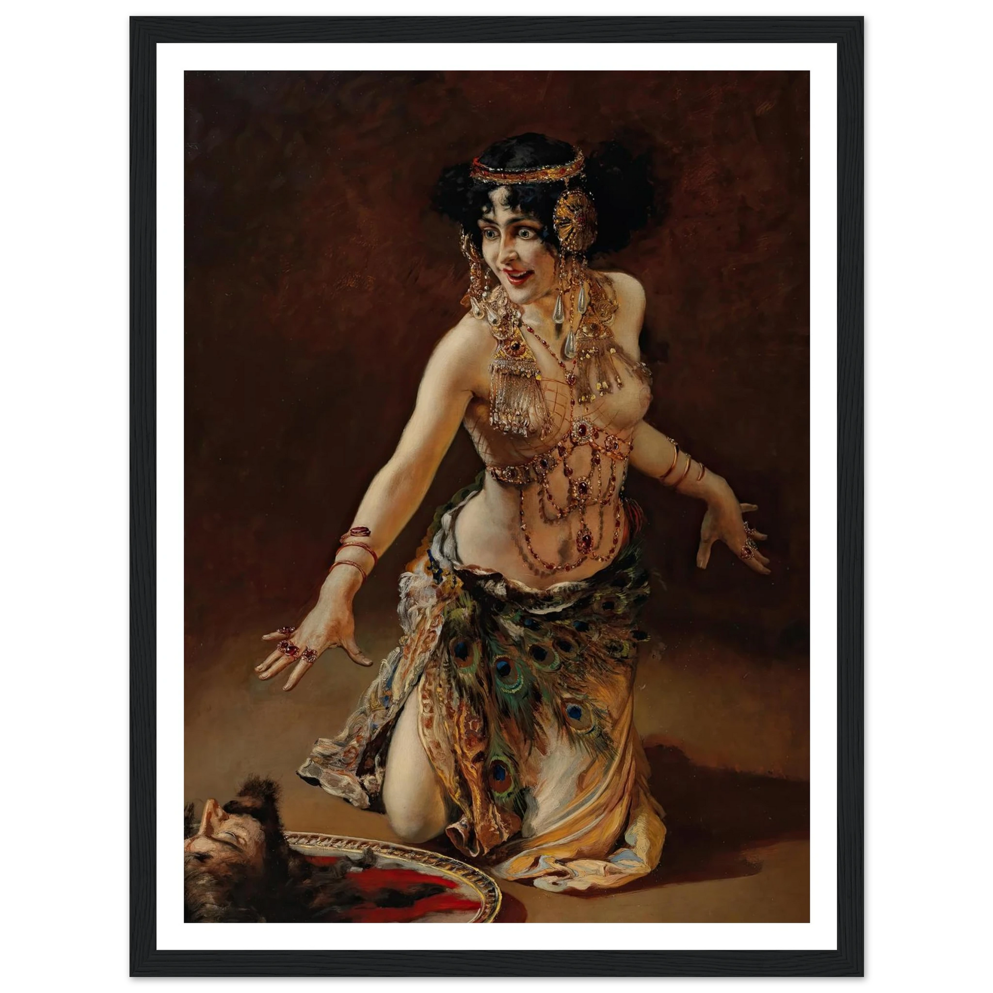 Lili Marberg as Salome (c. 1905) Art Print | Leopold Schmutzler - Framed Poster - 30x40 cm / 12x16″ - Black frame