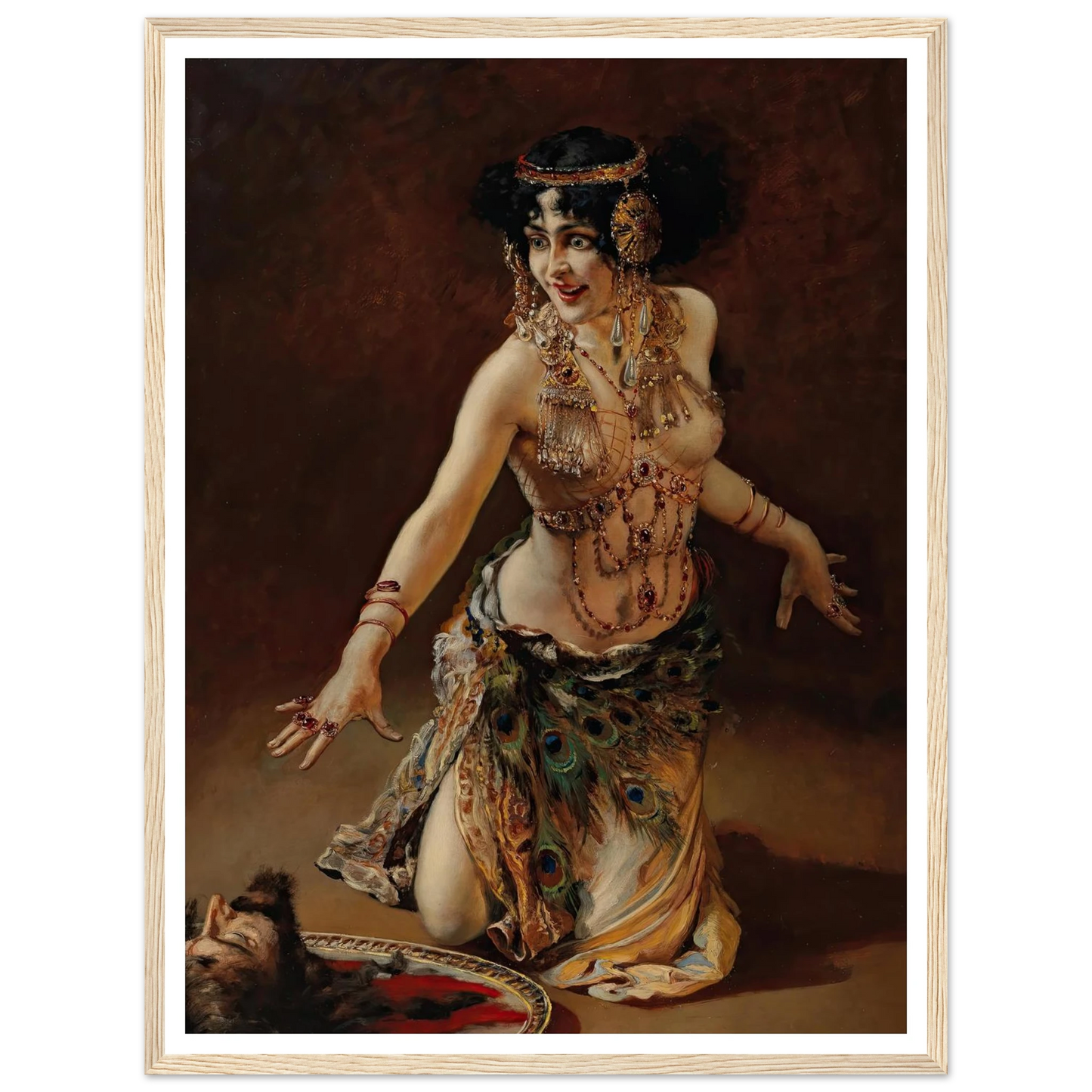 Lili Marberg as Salome (c. 1905) Art Print | Leopold Schmutzler - Framed Poster - 30x40 cm / 12x16″ - Black frame