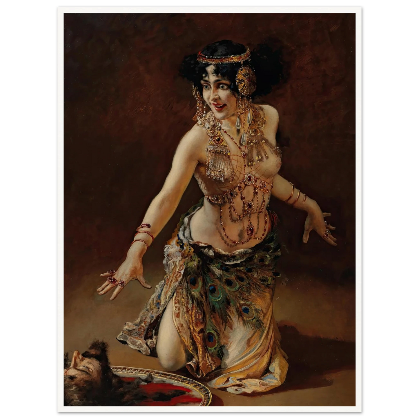 Lili Marberg as Salome (c. 1905) Art Print | Leopold Schmutzler - Framed Poster - 30x40 cm / 12x16″ - Black frame