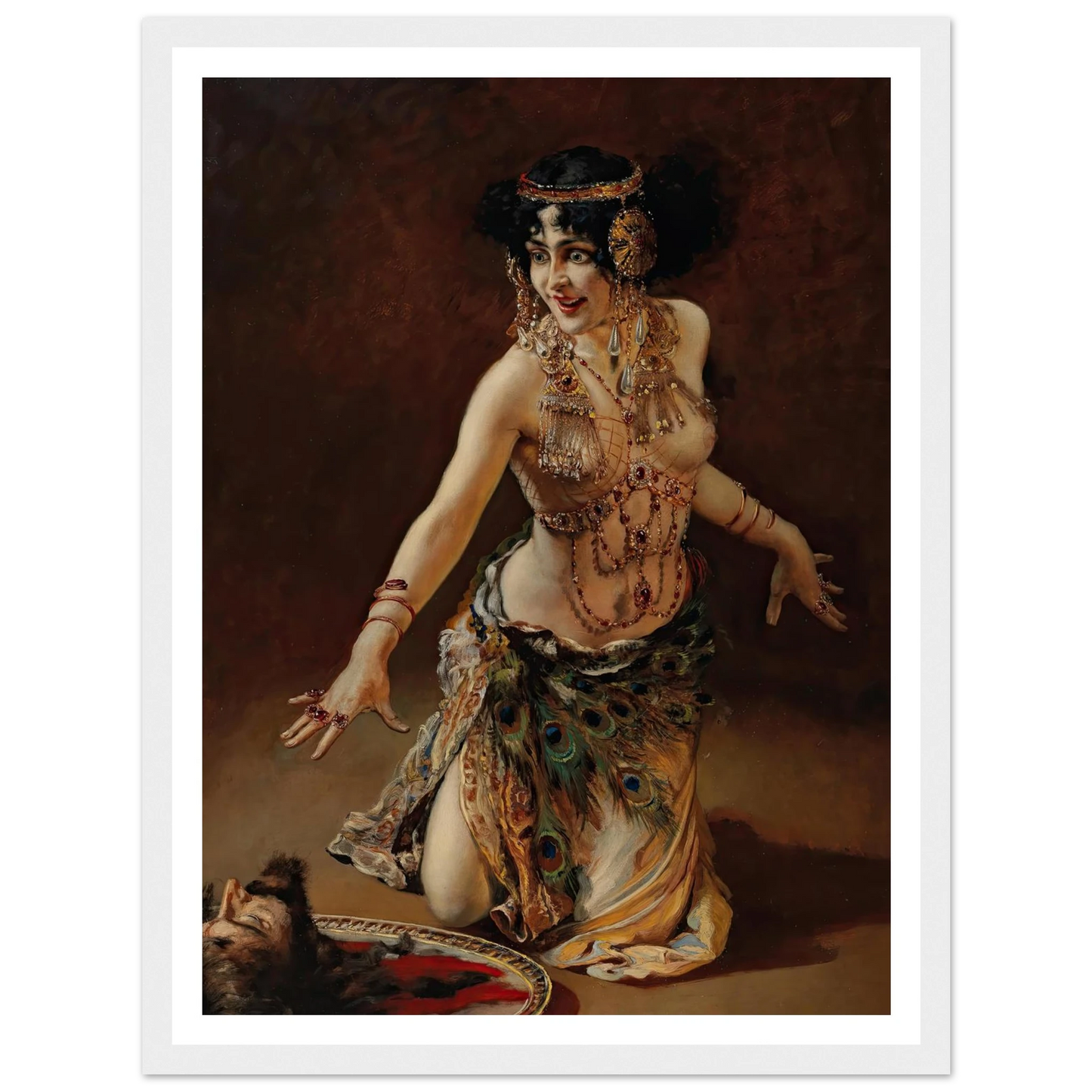 Lili Marberg as Salome (c. 1905) Art Print | Leopold Schmutzler - Framed Poster - 30x40 cm / 12x16″ - Black frame