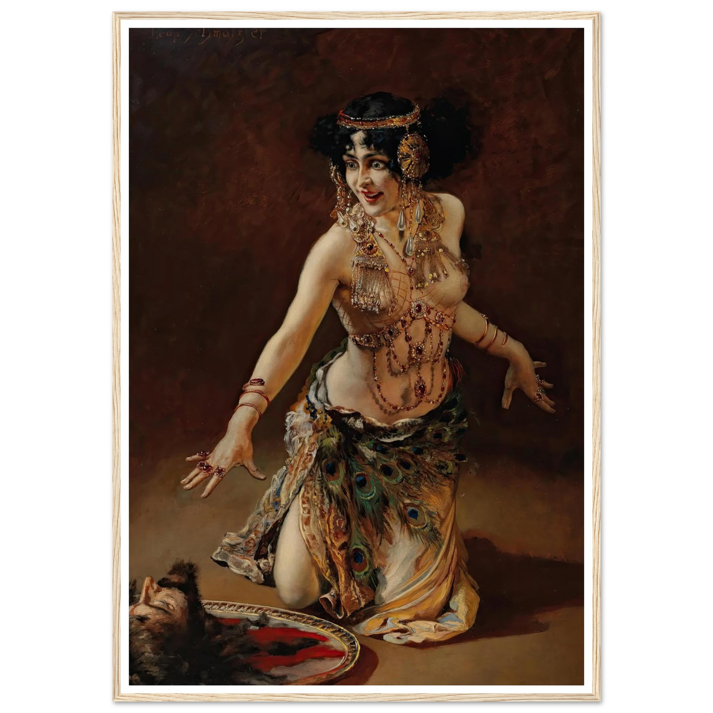 Lili Marberg as Salome (c. 1905) Art Print | Leopold Schmutzler - Framed Poster - 30x40 cm / 12x16″ - Black frame