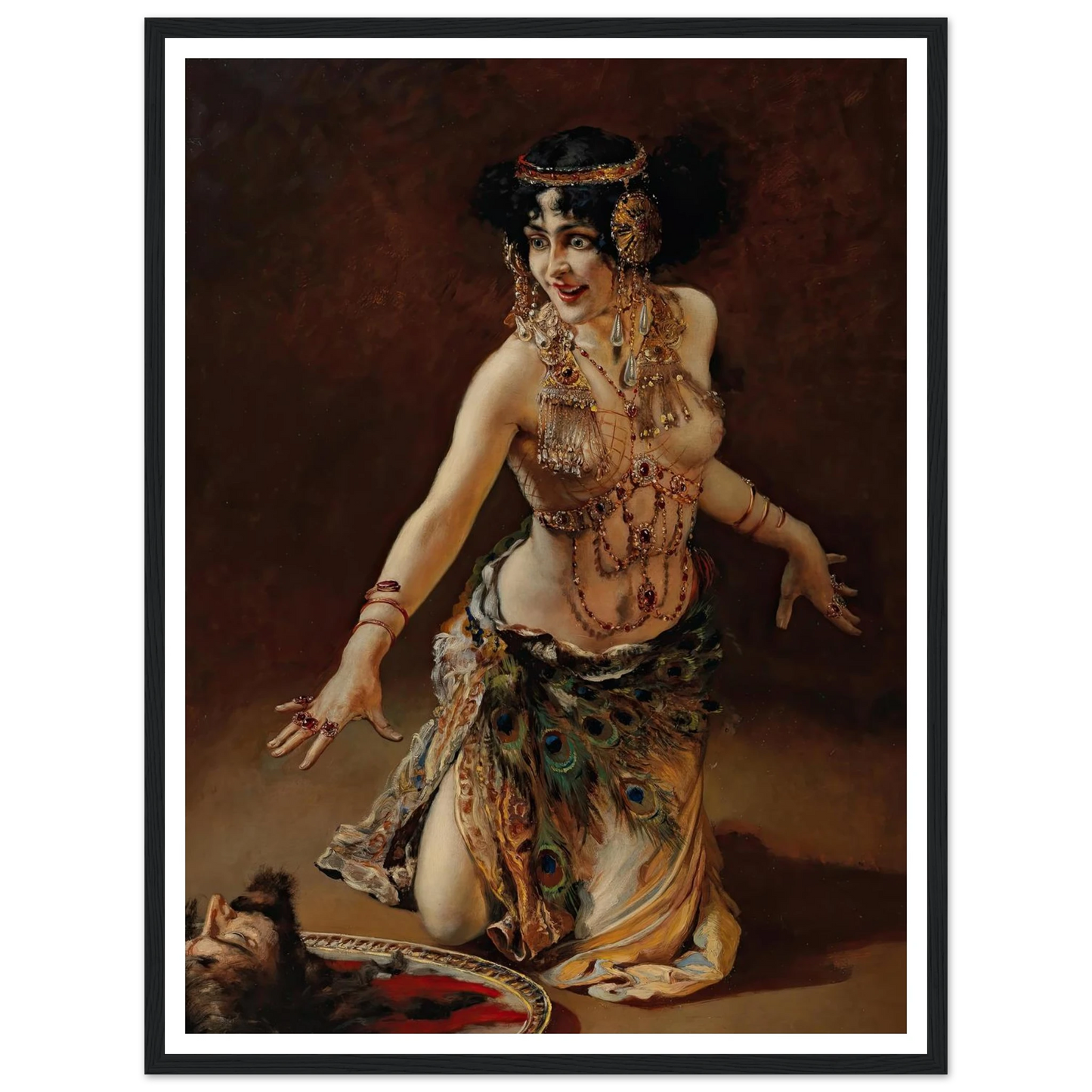 Lili Marberg as Salome (c. 1905) Art Print | Leopold Schmutzler - Framed Poster - 30x40 cm / 12x16″ - Black frame