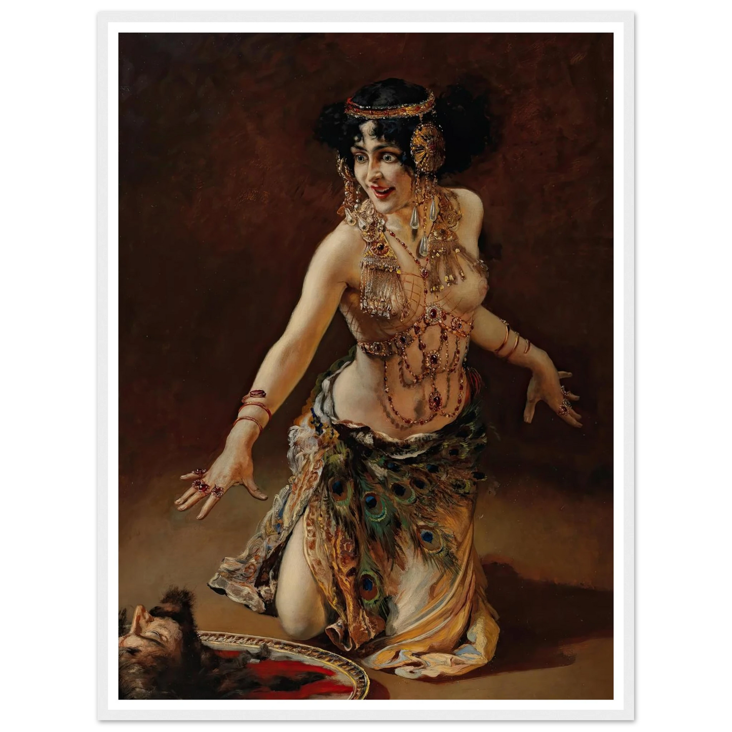 Lili Marberg as Salome (c. 1905) Art Print | Leopold Schmutzler - Framed Poster - 30x40 cm / 12x16″ - Black frame
