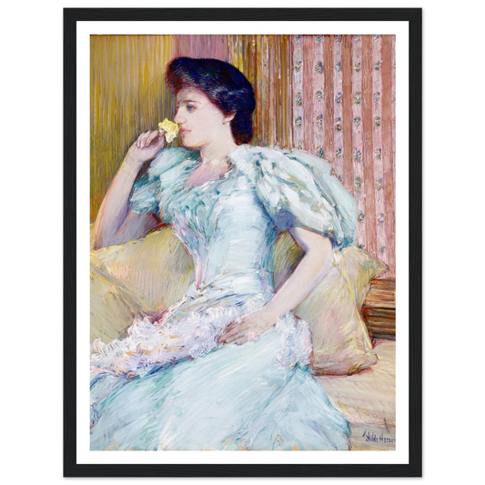 Lillie (Lillie Langtry) (ca. 1898) Art Print | Childe Hassam - Framed Poster - 30x40 cm / 12x16″ - Black frame