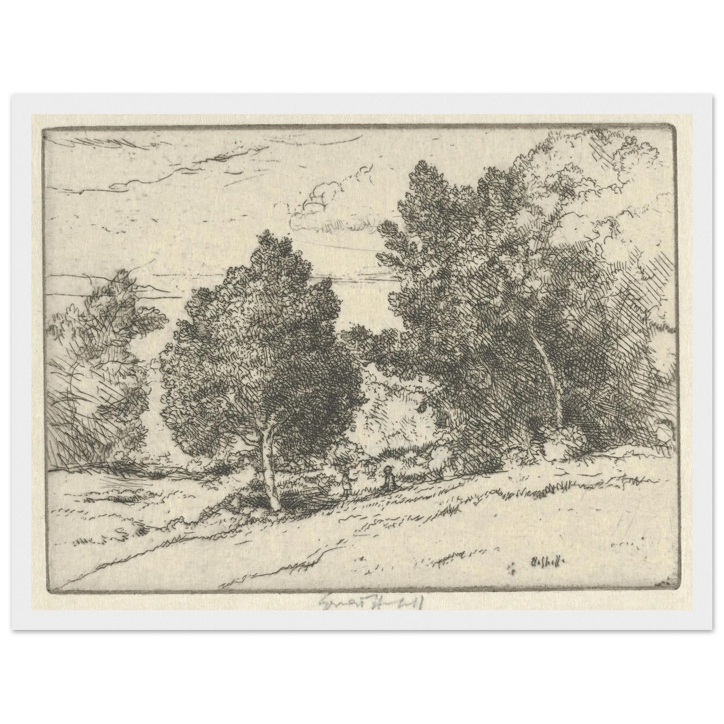 Little Pastoral (1900-1925) Art Print | Ernest Haskell - Framed Poster - 30x40 cm / 12x16″ - Black frame