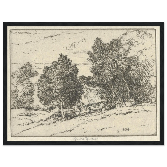Little Pastoral (1900-1925) Art Print | Ernest Haskell - Framed Poster - 30x40 cm / 12x16″ - Black frame