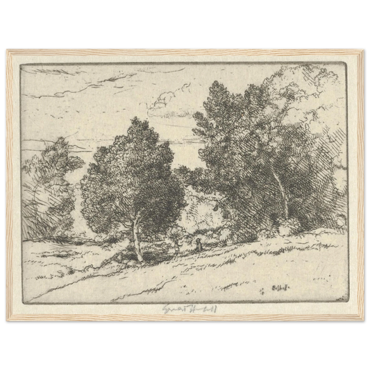 Little Pastoral (1900-1925) Art Print | Ernest Haskell - Framed Poster - 30x40 cm / 12x16″ - Black frame