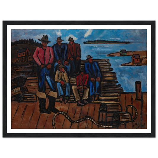 Lobster Fishermen (1940-1941) Art Print | Marsden Hartley - Framed Poster - 30x40 cm / 12x16″ - Black frame