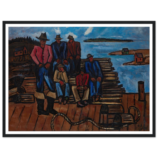 Lobster Fishermen (1940-1941) Art Print | Marsden Hartley - Framed Poster - 30x40 cm / 12x16″ - Black frame