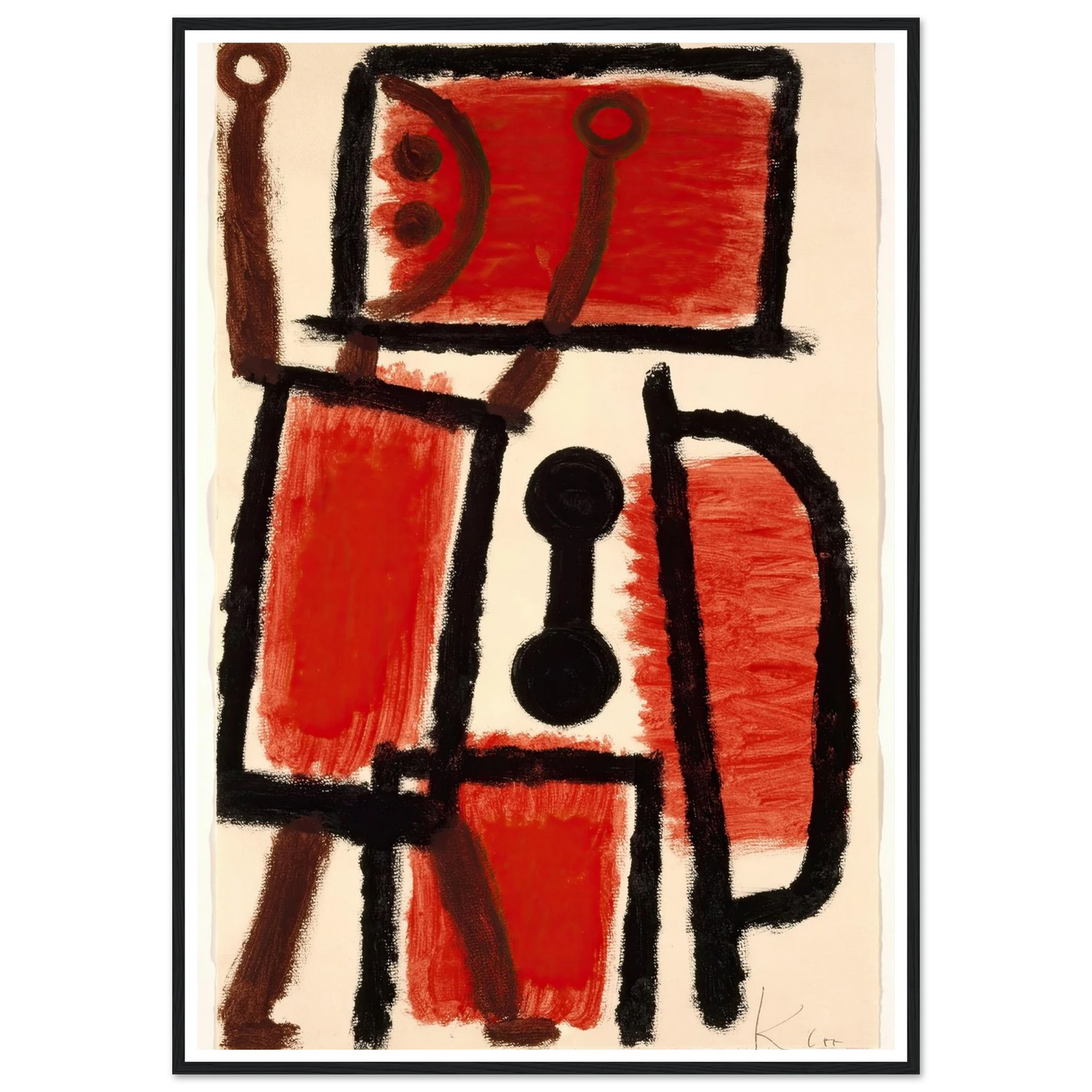 locksmith (1940) Art Print | Paul Klee - Framed Poster - 30x40 cm / 12x16″ - Black frame