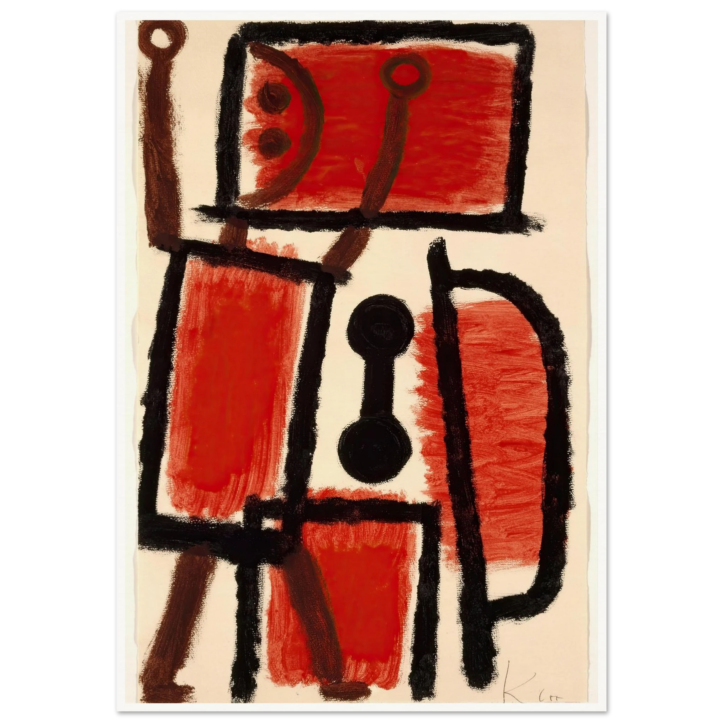 locksmith (1940) Art Print | Paul Klee - Framed Poster - 30x40 cm / 12x16″ - Black frame