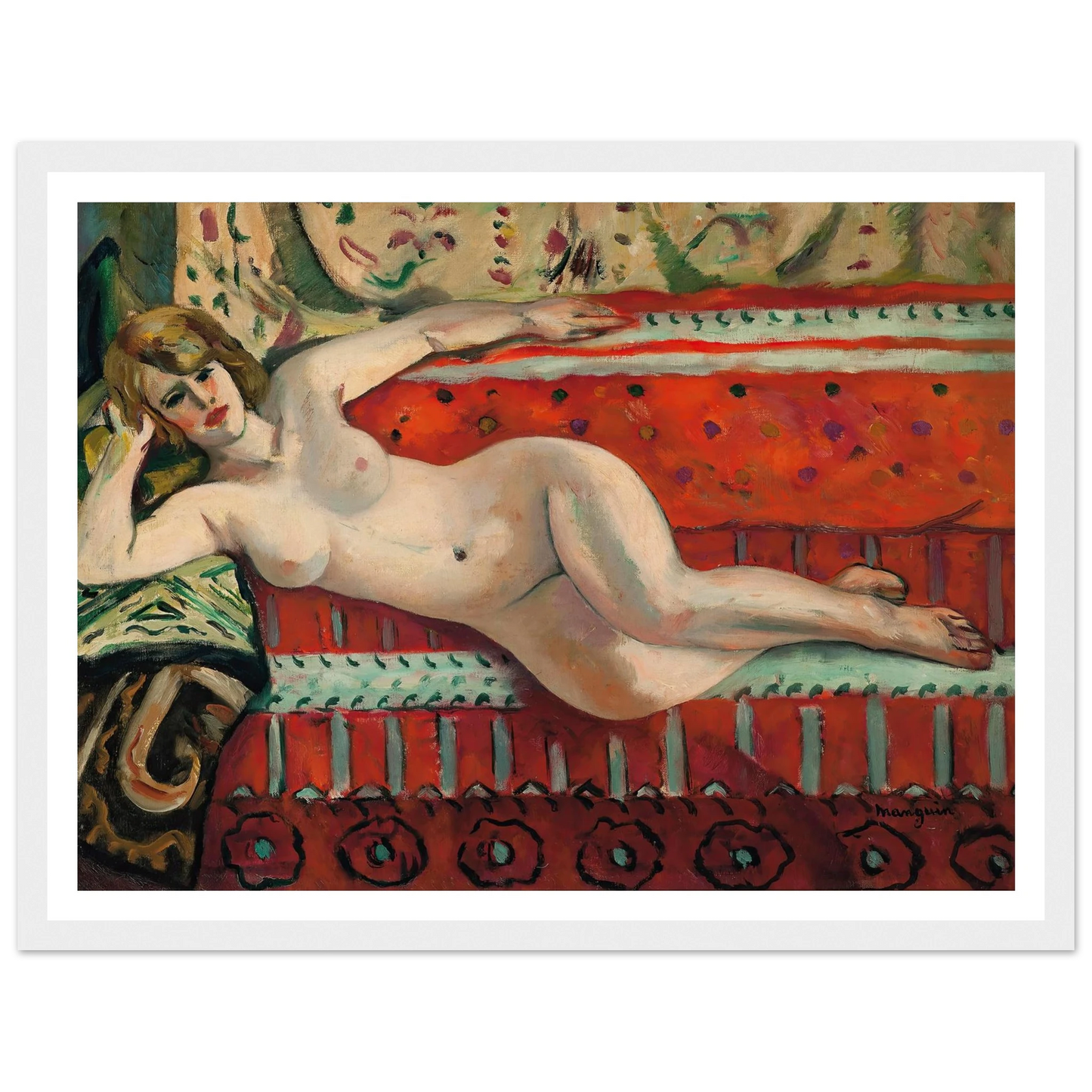L’Odalisque, Grenouillette (1922) Art Print | Henri Manguin - Framed Poster - 30x40 cm / 12x16″ - Black frame