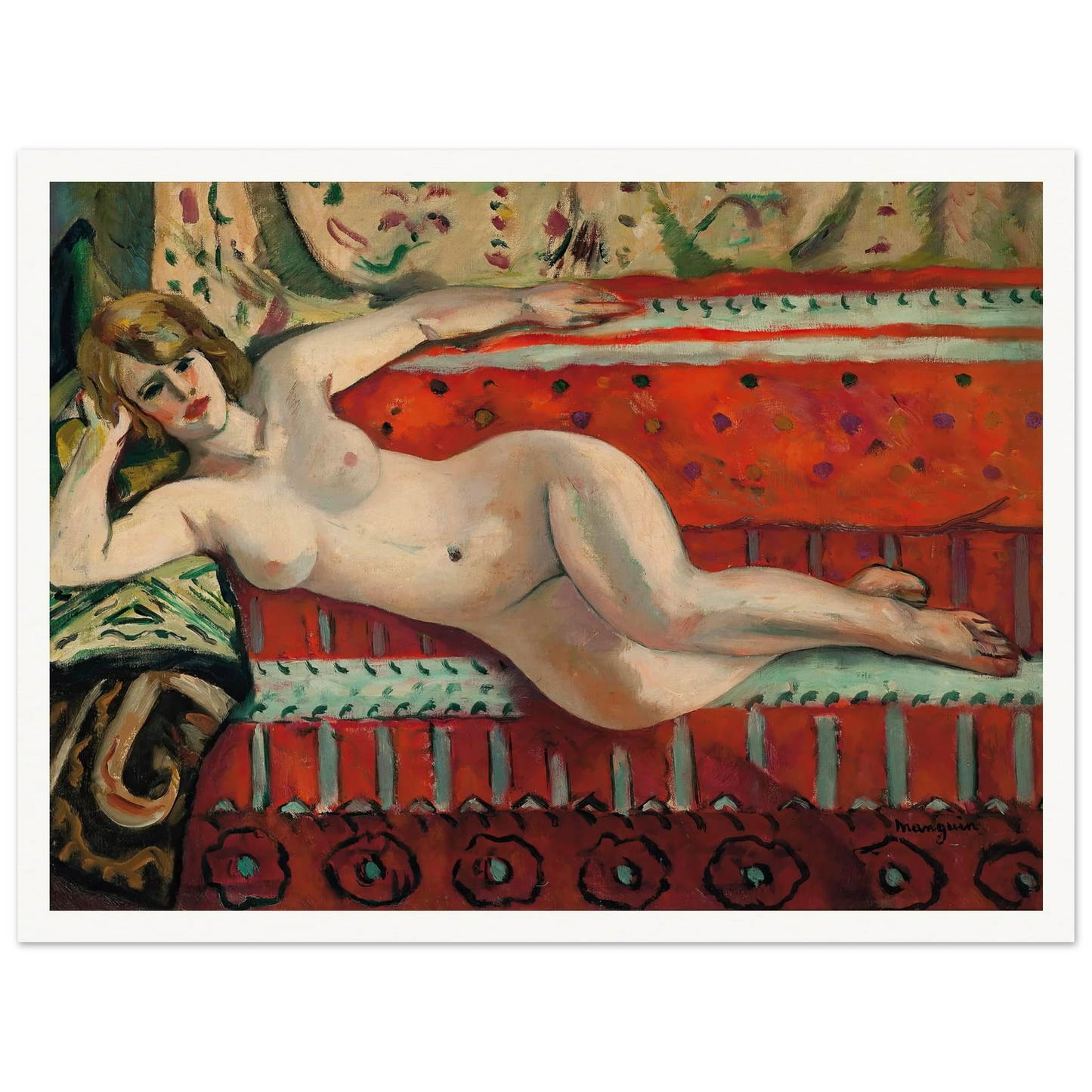 L’Odalisque, Grenouillette (1922) Art Print | Henri Manguin - Framed Poster - 30x40 cm / 12x16″ - Black frame