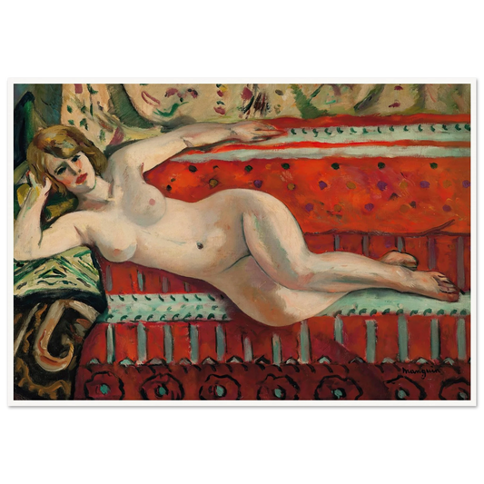 L’Odalisque, Grenouillette (1922) Art Print | Henri Manguin - Framed Poster - 30x40 cm / 12x16″ - Black frame