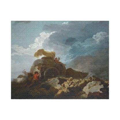 L’orage, dit aussi La charette embourbee Thunderstorm Puzzle | Jean-Honore Fragonard - - 252 pcs (Horizontal) - 