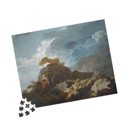 L’orage, dit aussi La charette embourbee Thunderstorm Puzzle | Jean-Honore Fragonard - - 252 pcs (Horizontal) - 
