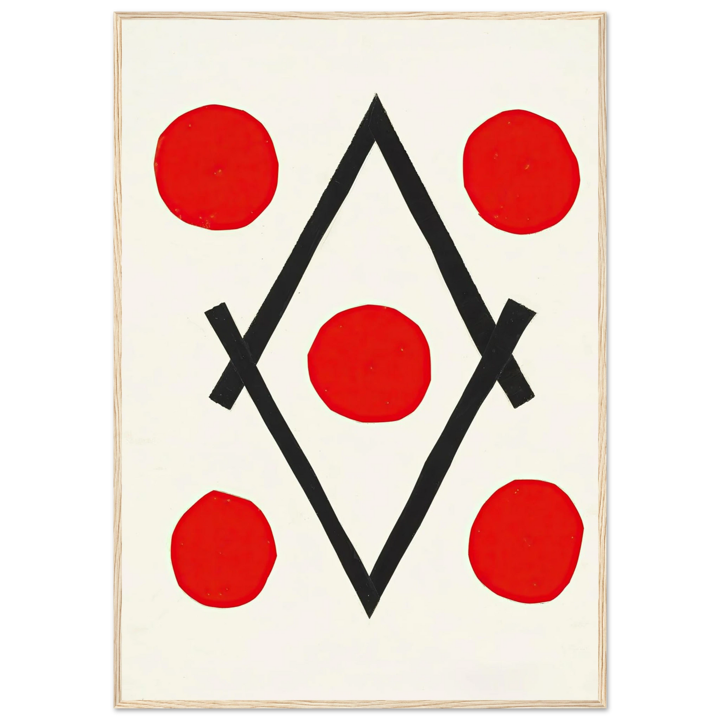 Losange (1946-1947) Art Print | Henri Matisse - Framed Poster - 30x40 cm / 12x16″ - Black frame