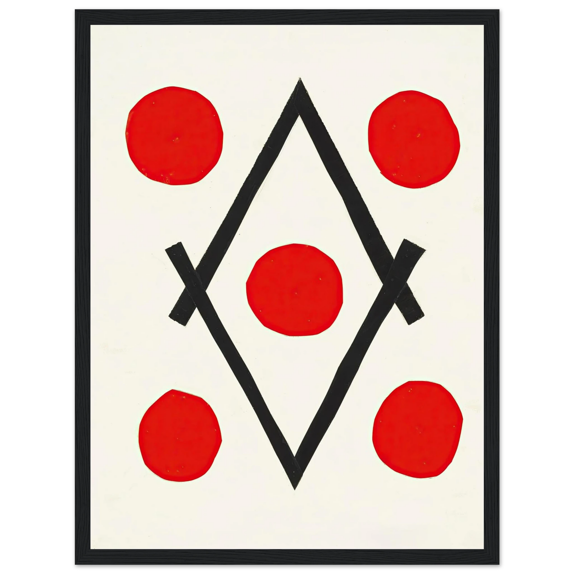 Losange (1946-1947) Art Print | Henri Matisse - Framed Poster - 30x40 cm / 12x16″ - Black frame