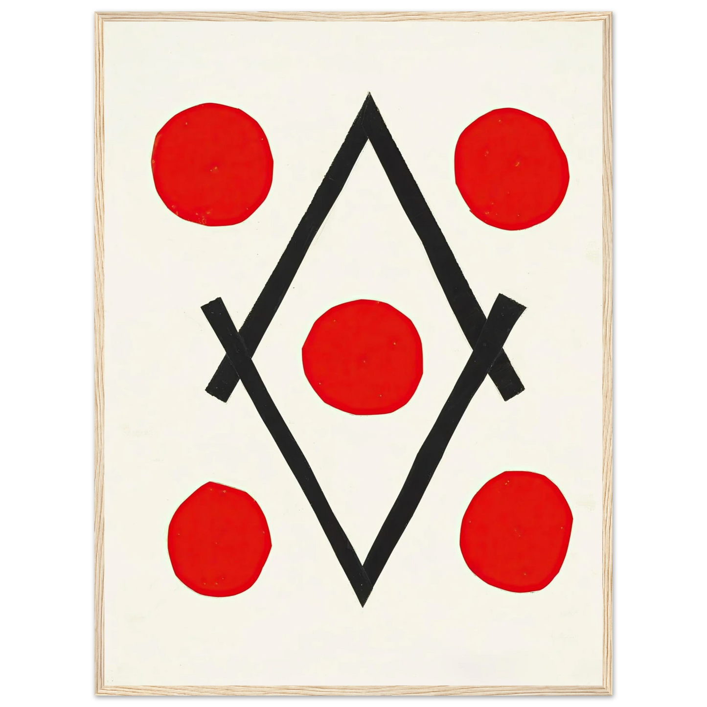 Losange (1946-1947) Art Print | Henri Matisse - Framed Poster - 30x40 cm / 12x16″ - Black frame