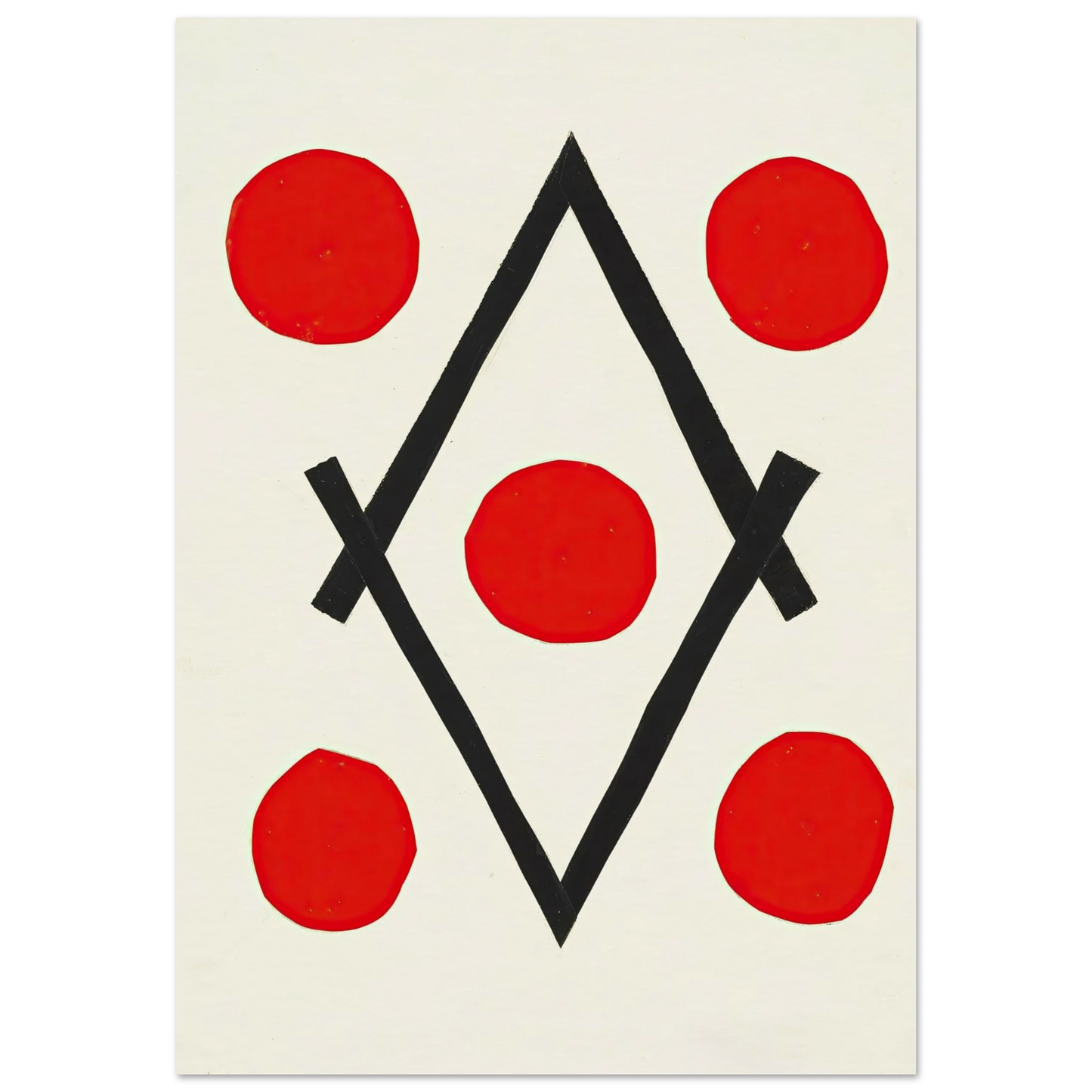 Losange (1946-1947) Art Print | Henri Matisse - Framed Poster - 30x40 cm / 12x16″ - Black frame