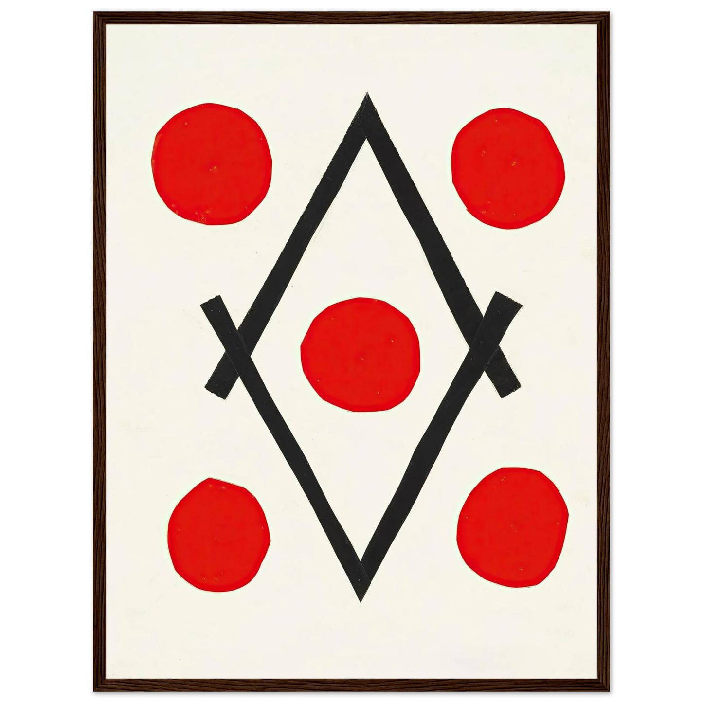 Losange (1946-1947) Art Print | Henri Matisse - Framed Poster - 30x40 cm / 12x16″ - Black frame