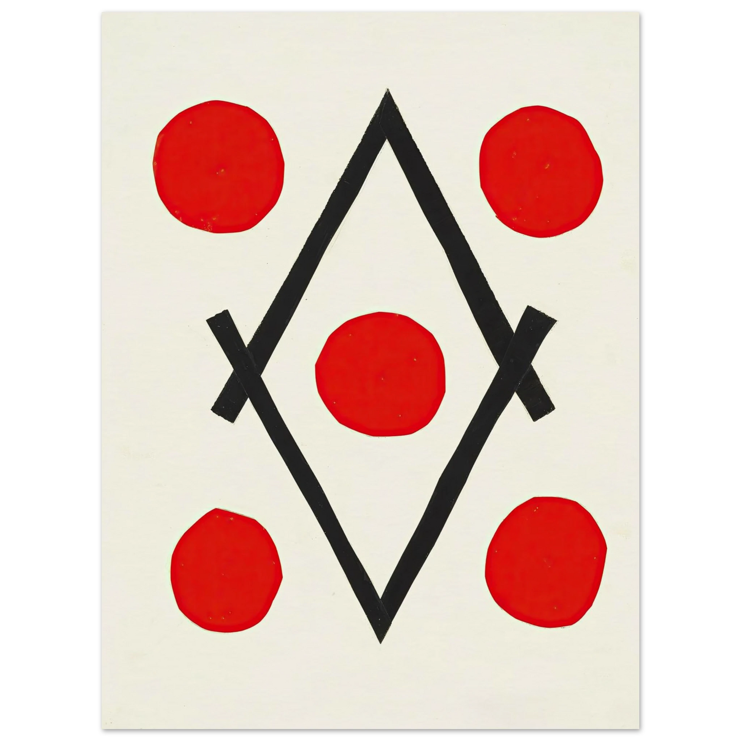 Losange (1946-1947) Art Print | Henri Matisse - Framed Poster - 30x40 cm / 12x16″ - Black frame