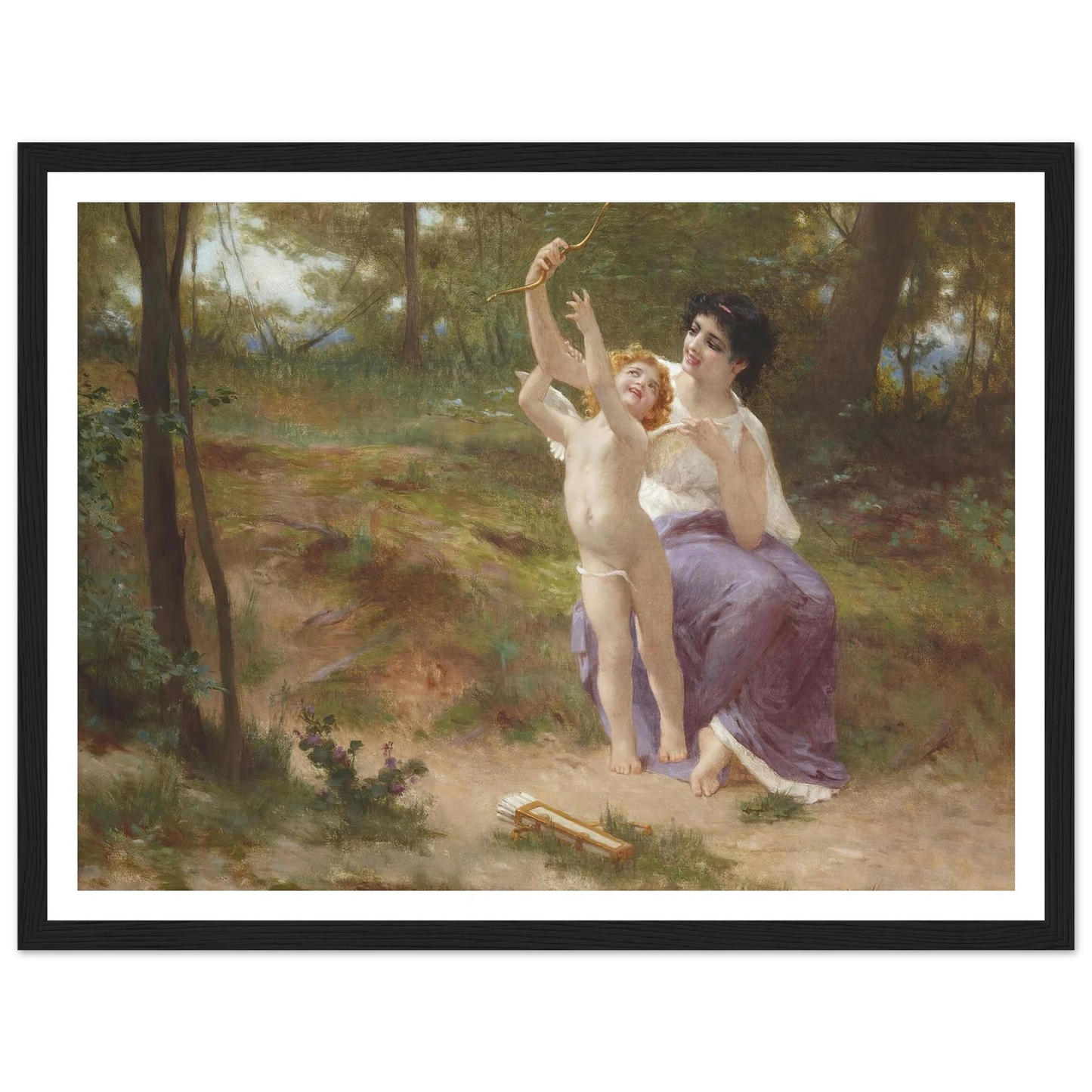 Love disarmed Art Print | Guillaume Seignac - Framed Poster - 30x40 cm / 12x16″ - Black frame