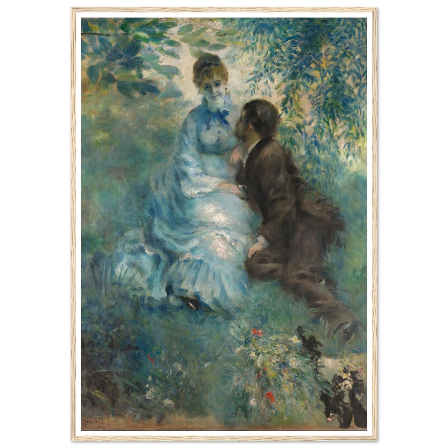 Lovers (1875) Art Print | Pierre Auguste Renoir - Framed Poster - 30x40 cm / 12x16″ - Black frame
