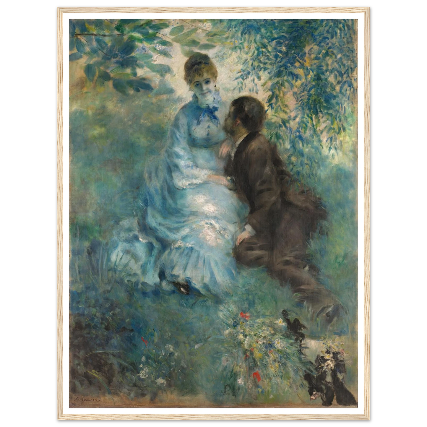 Lovers (1875) Art Print | Pierre Auguste Renoir - Framed Poster - 30x40 cm / 12x16″ - Black frame