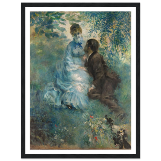 Lovers (1875) Art Print | Pierre Auguste Renoir - Framed Poster - 30x40 cm / 12x16″ - Black frame