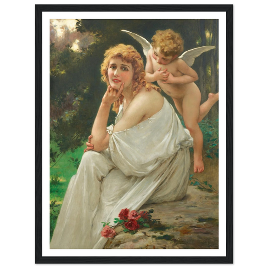 Love’s muse (portrait of Mary Pickford) Art Print | Guillaume Seignac - Framed Poster - 30x40 cm / 12x16″ - Black frame