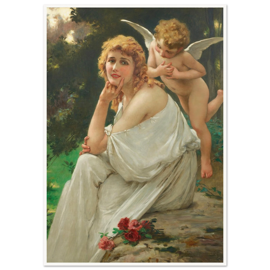 Love’s muse (portrait of Mary Pickford) Art Print | Guillaume Seignac - Framed Poster - 30x40 cm / 12x16″ - Black frame