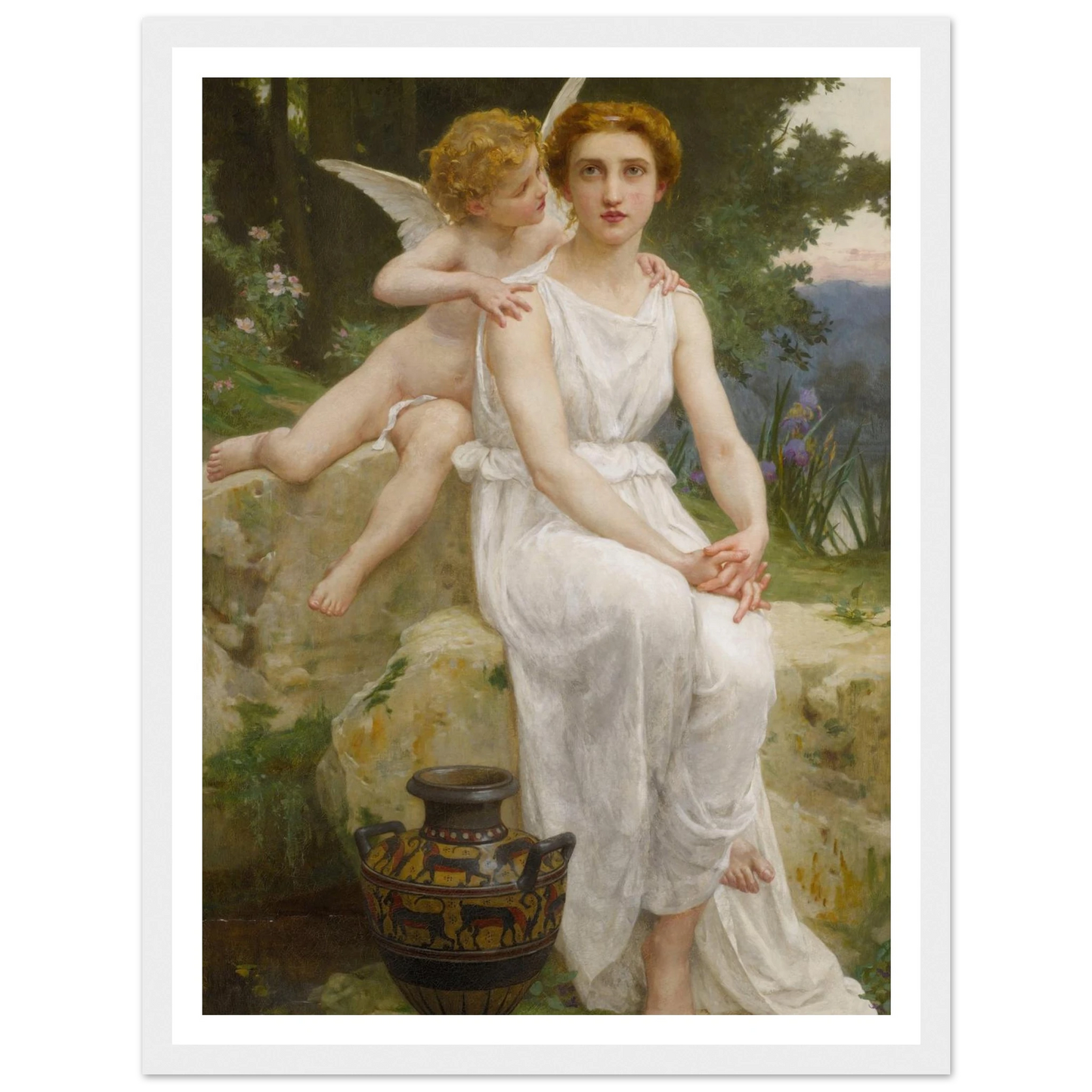 Love’s Offering Art Print | Guillaume Seignac - Framed Poster - 30x40 cm / 12x16″ - Black frame
