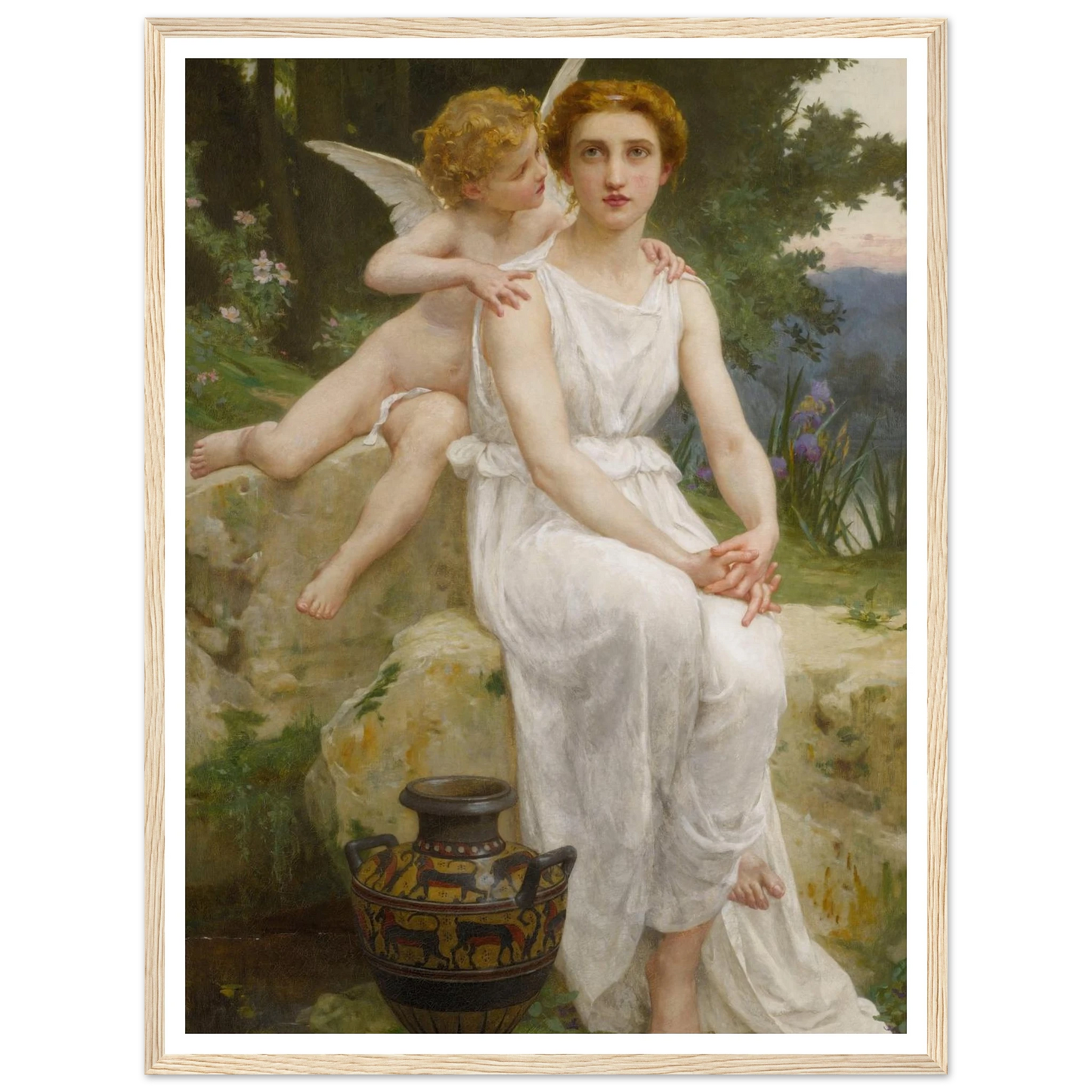Love’s Offering Art Print | Guillaume Seignac - Framed Poster - 30x40 cm / 12x16″ - Black frame