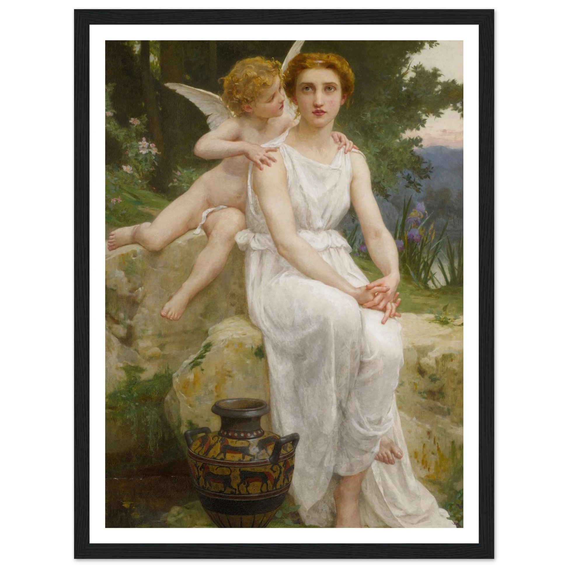Love’s Offering Art Print | Guillaume Seignac - Framed Poster - 30x40 cm / 12x16″ - Black frame