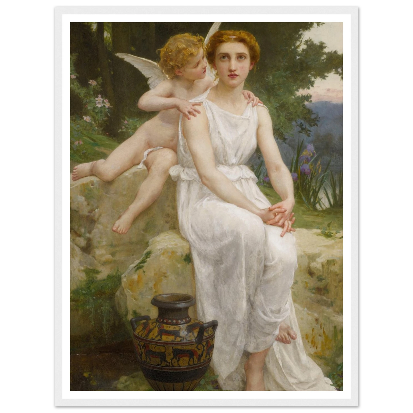 Love’s Offering Art Print | Guillaume Seignac - Framed Poster - 30x40 cm / 12x16″ - Black frame