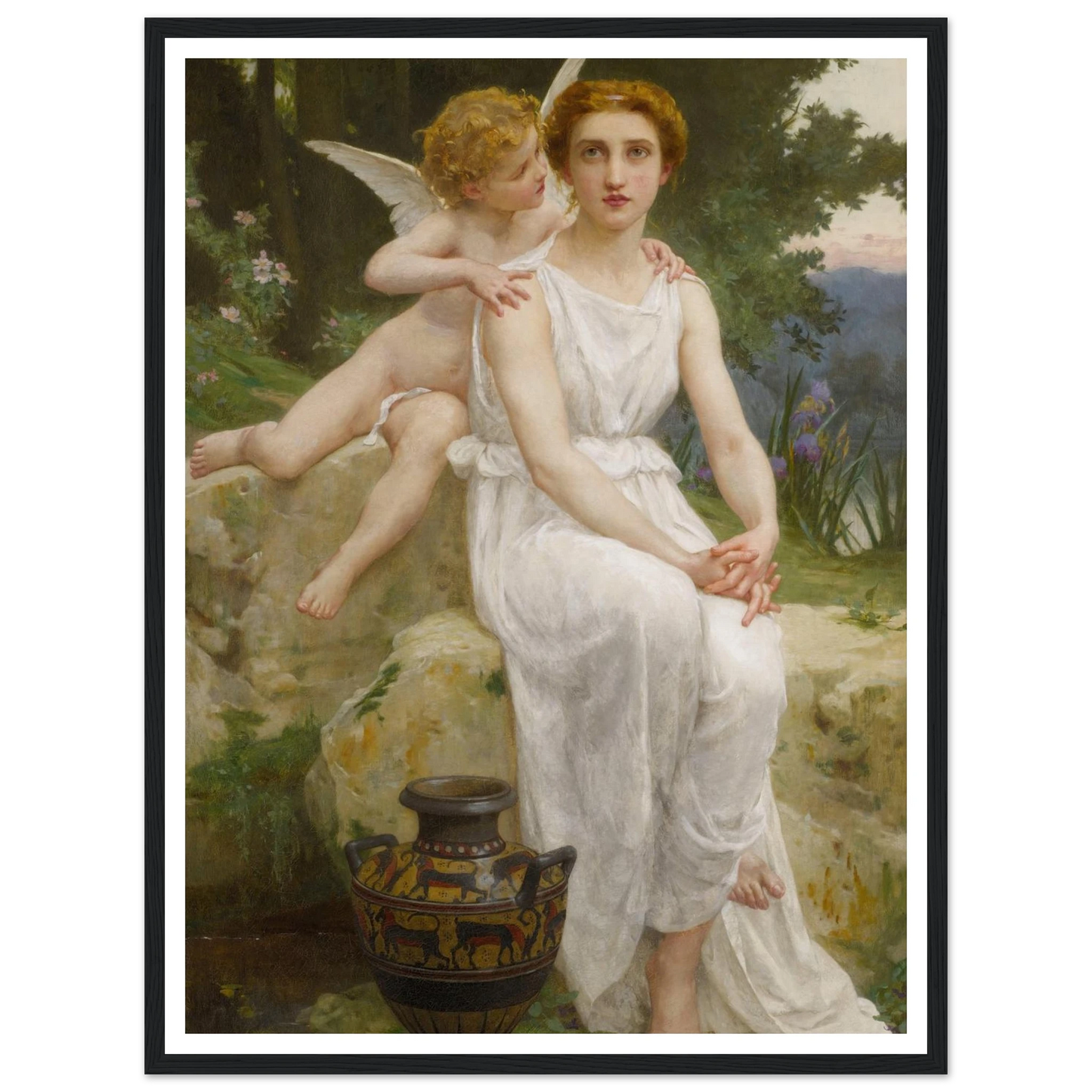 Love’s Offering Art Print | Guillaume Seignac - Framed Poster - 30x40 cm / 12x16″ - Black frame