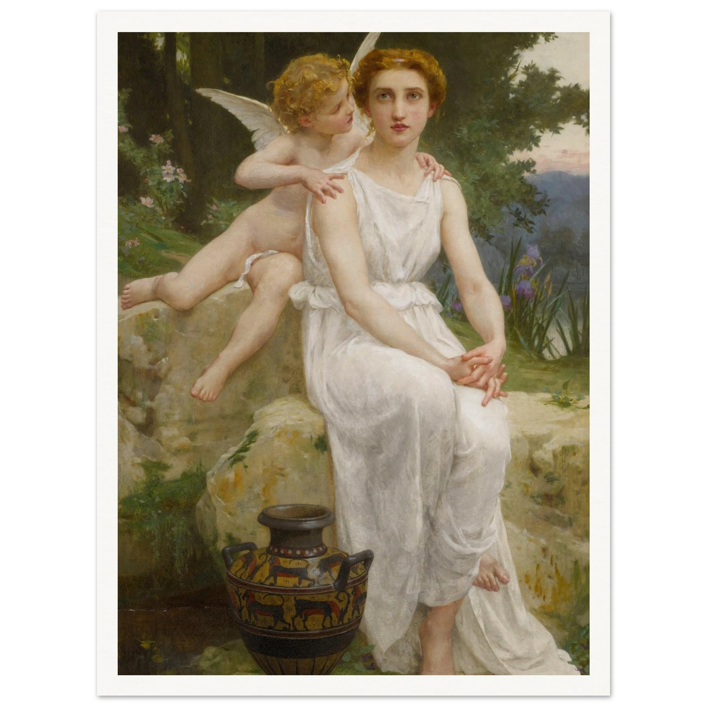 Love’s Offering Art Print | Guillaume Seignac - Framed Poster - 30x40 cm / 12x16″ - Black frame